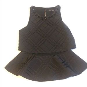 Express Black Peplum Top - XS